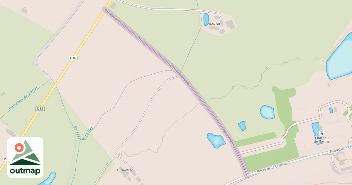 Map of La Hardière