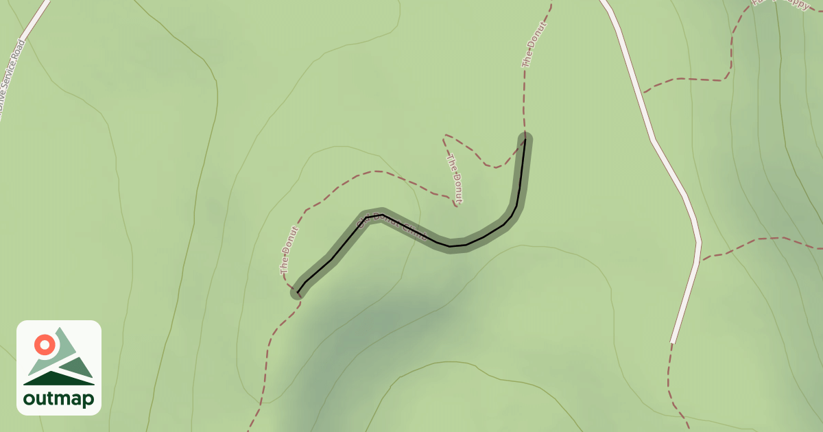 Map of Old Donut Climb
