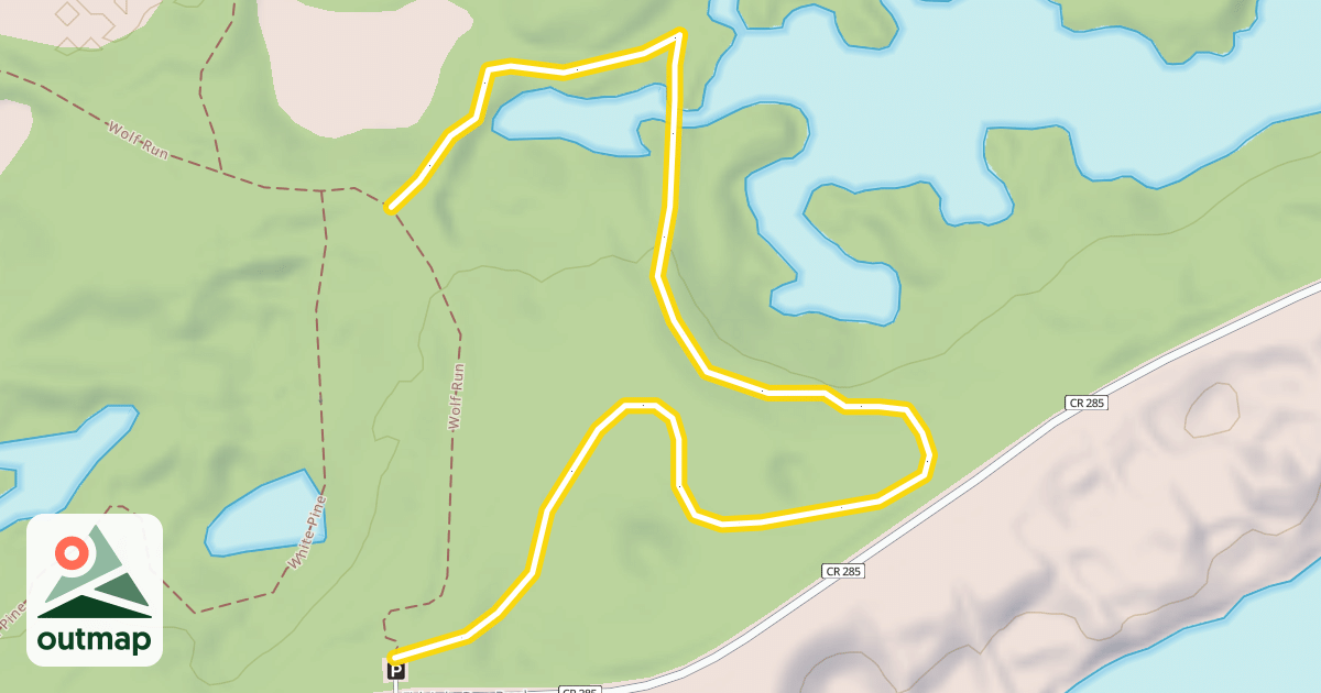 Map of Biskey Ponds Trail
