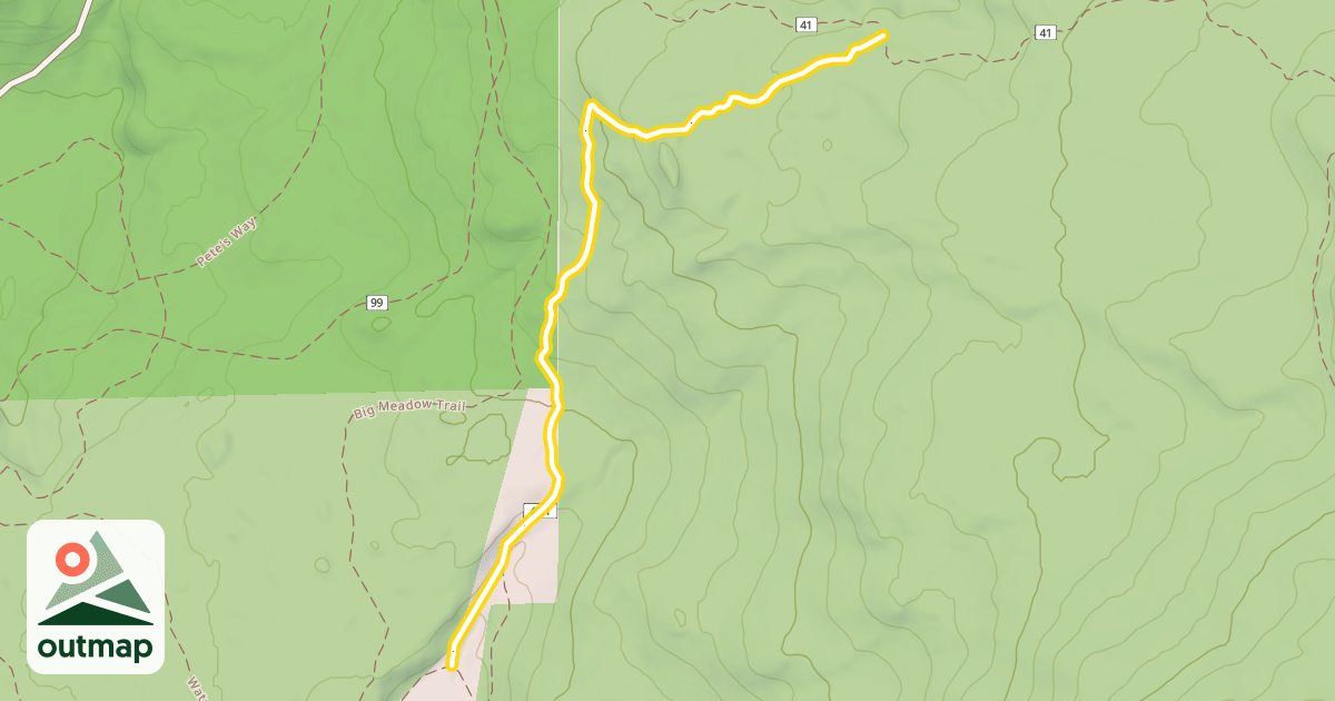 Map of Flagline Access XC trail