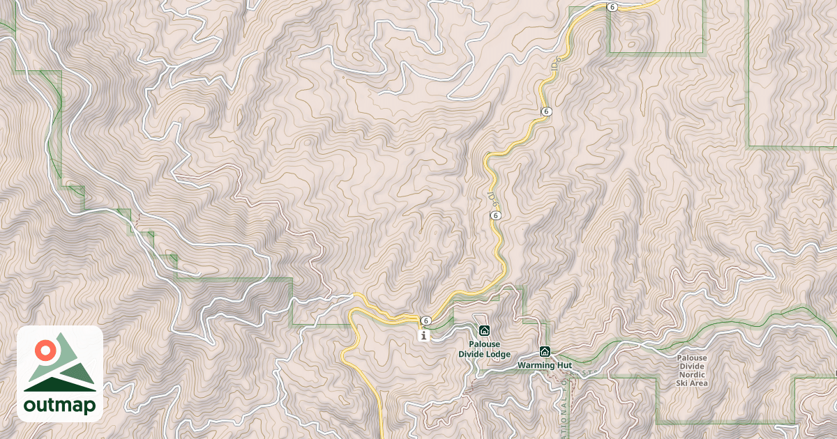 Map of PALOUSE DIVIDE