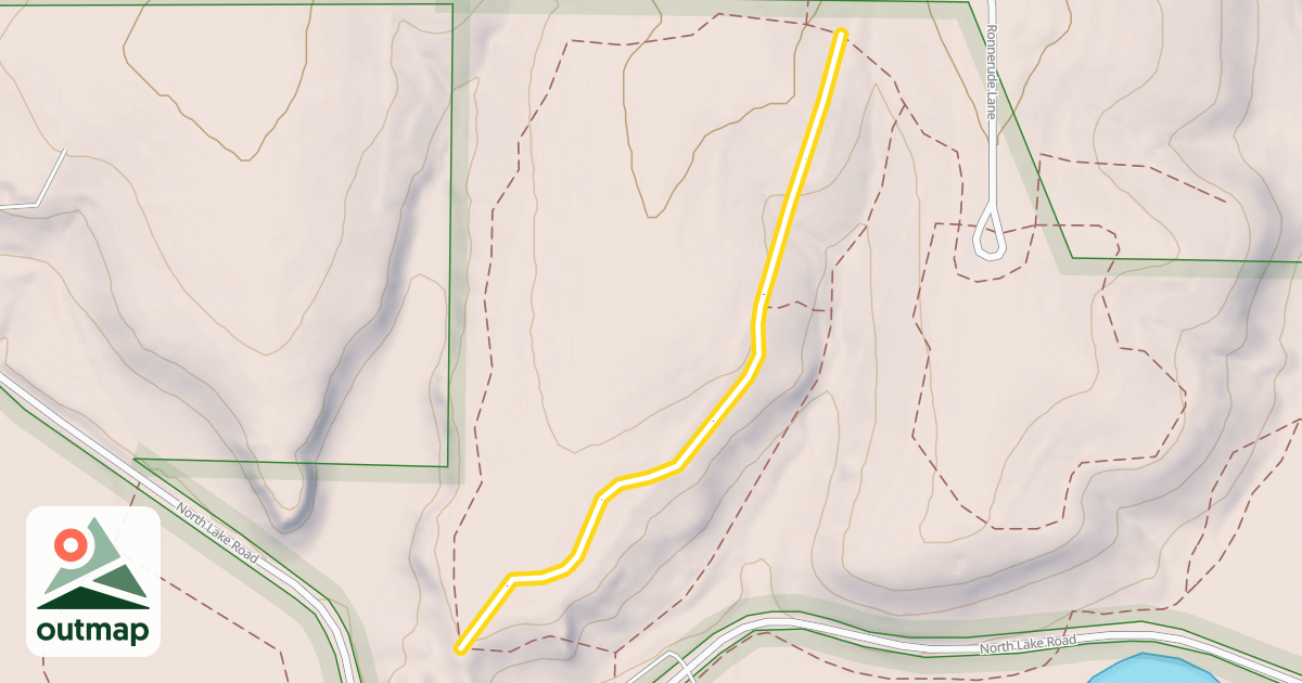 Map of Oak Ridge Trail in Lafayette