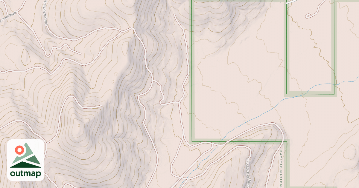Map of CROOKED SPUR