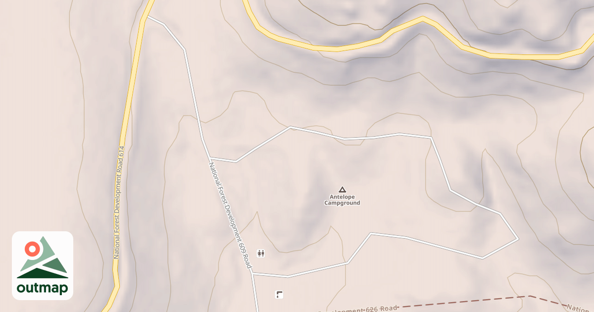 Map of ANTELOPE CAMP GROUND