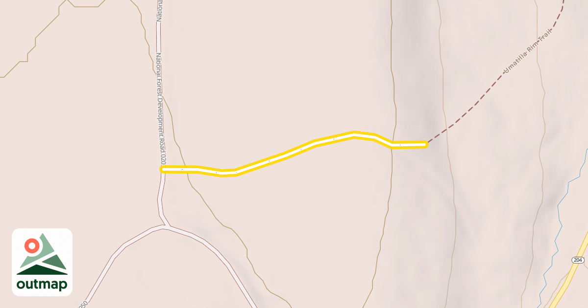 Map of Umatilla Rim Trail