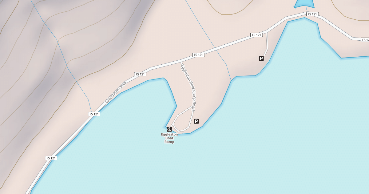 Map preview of EGGLESTON BOAT RAMP