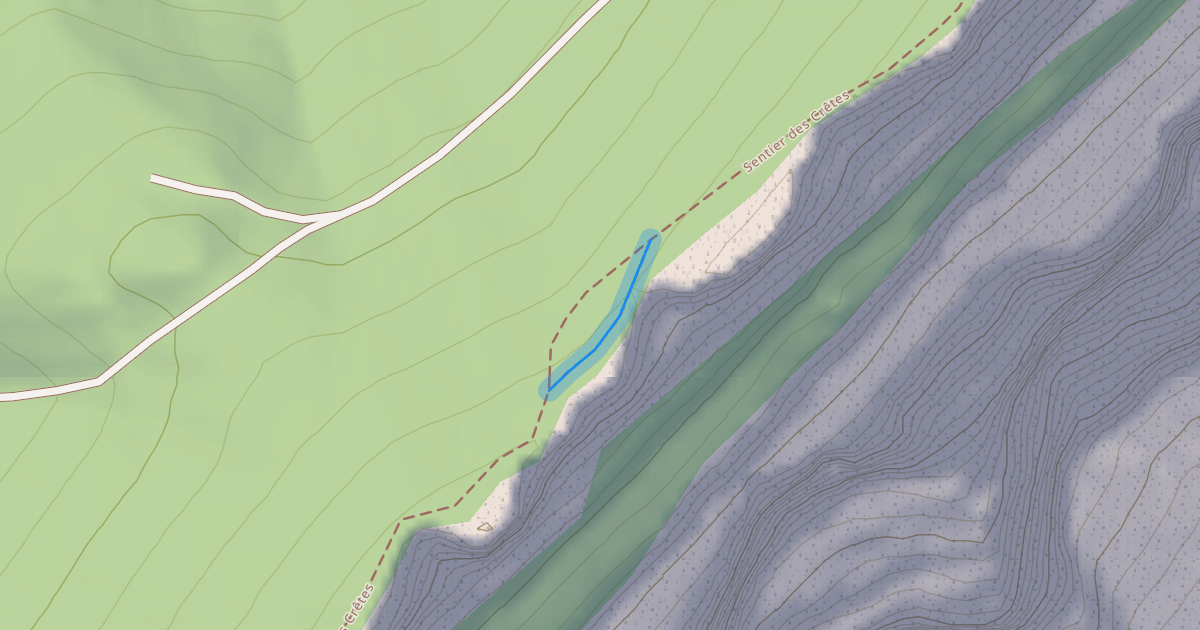 Map preview of Sentier des Crêtes