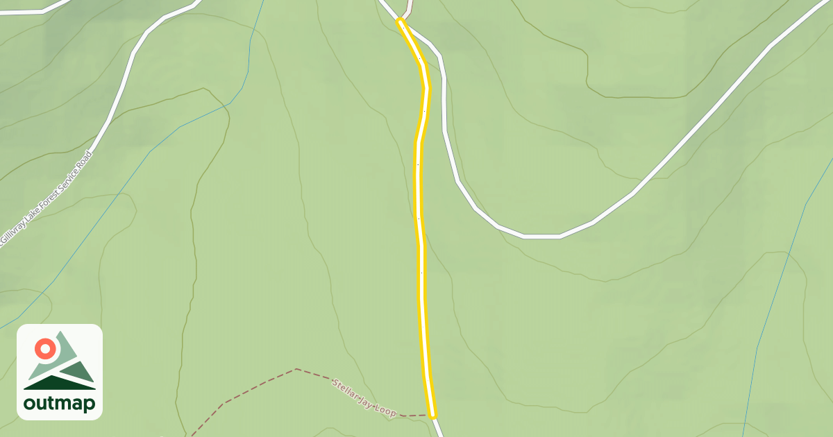 Map of McGillivray Lake Forest Service Road