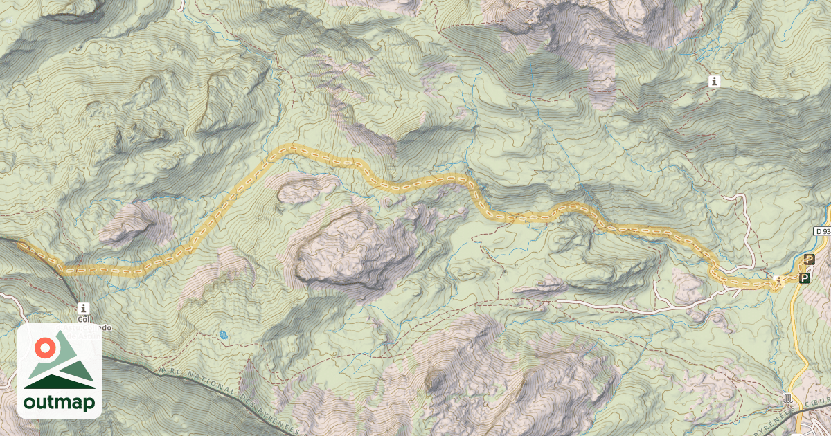 Map of Pic d'Astu — Cabane de l'Araille
