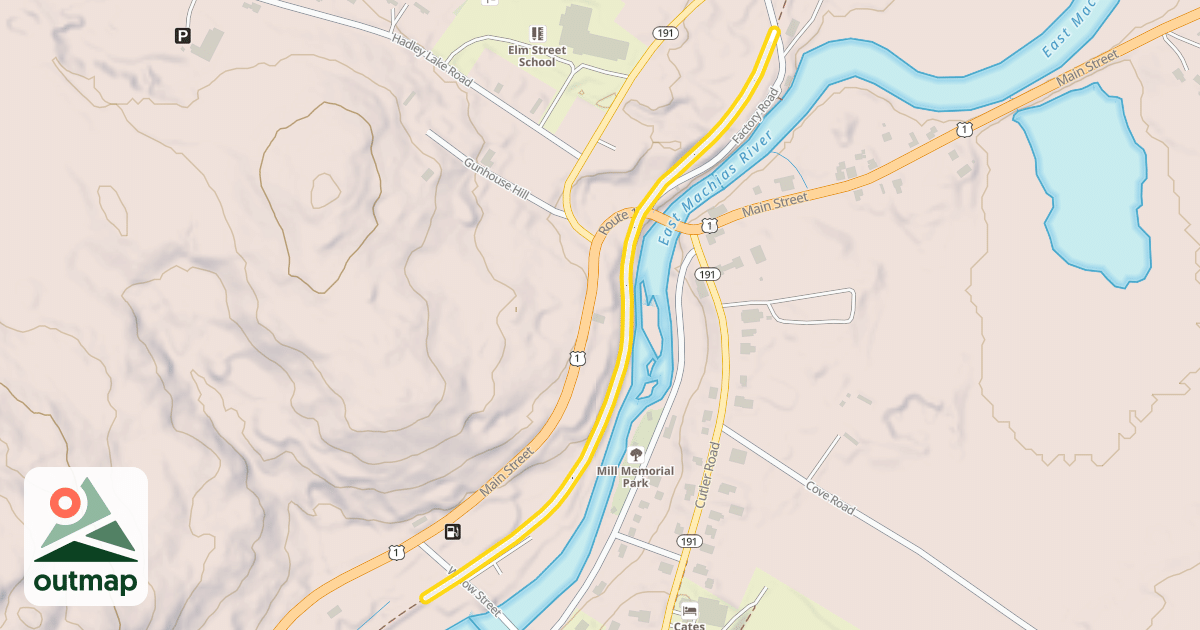 Map of Down East Sunrise Trail