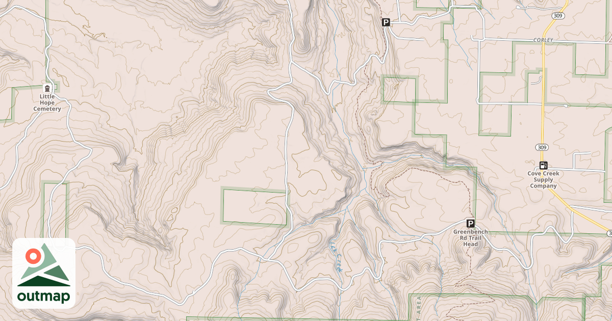 Map of GREEN BENCH