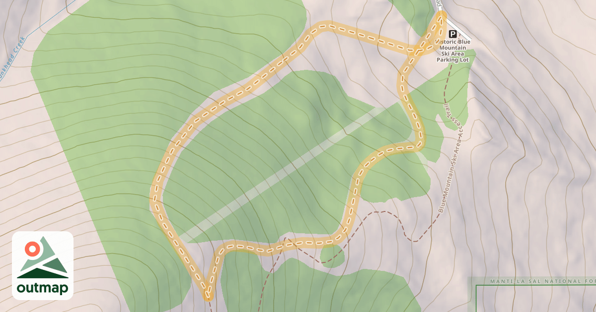 Map of Historic Blue Mountain Ski Area Run