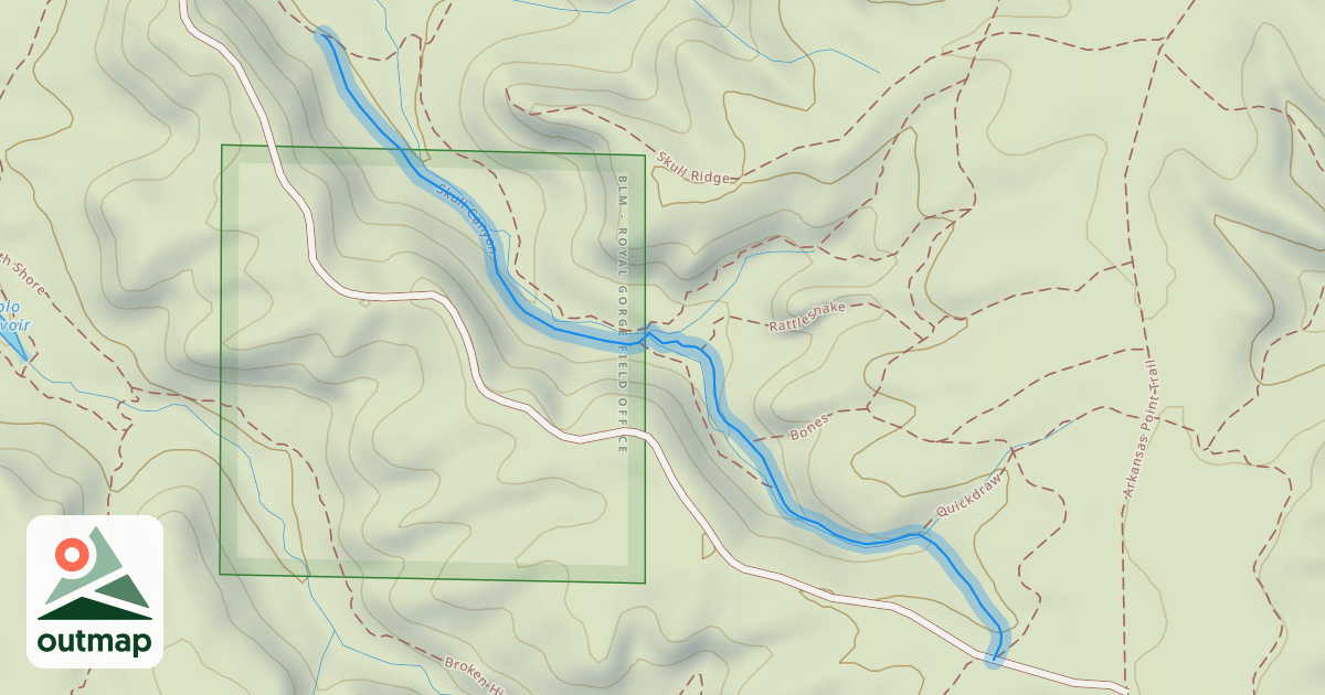 Map of Skull Canyon