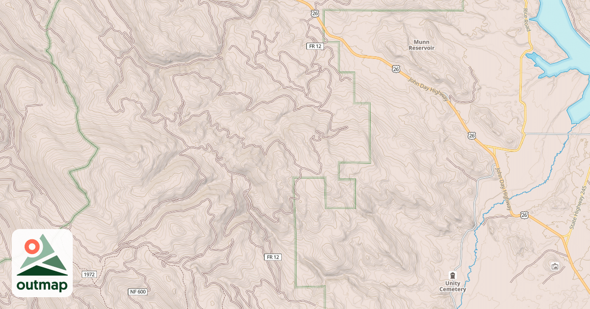 Map of 12 Road Snowmobile