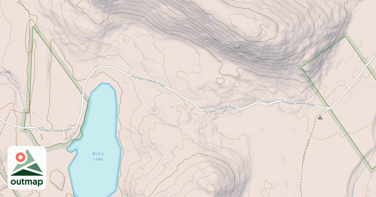 Map of Pumpkin Hollow Road