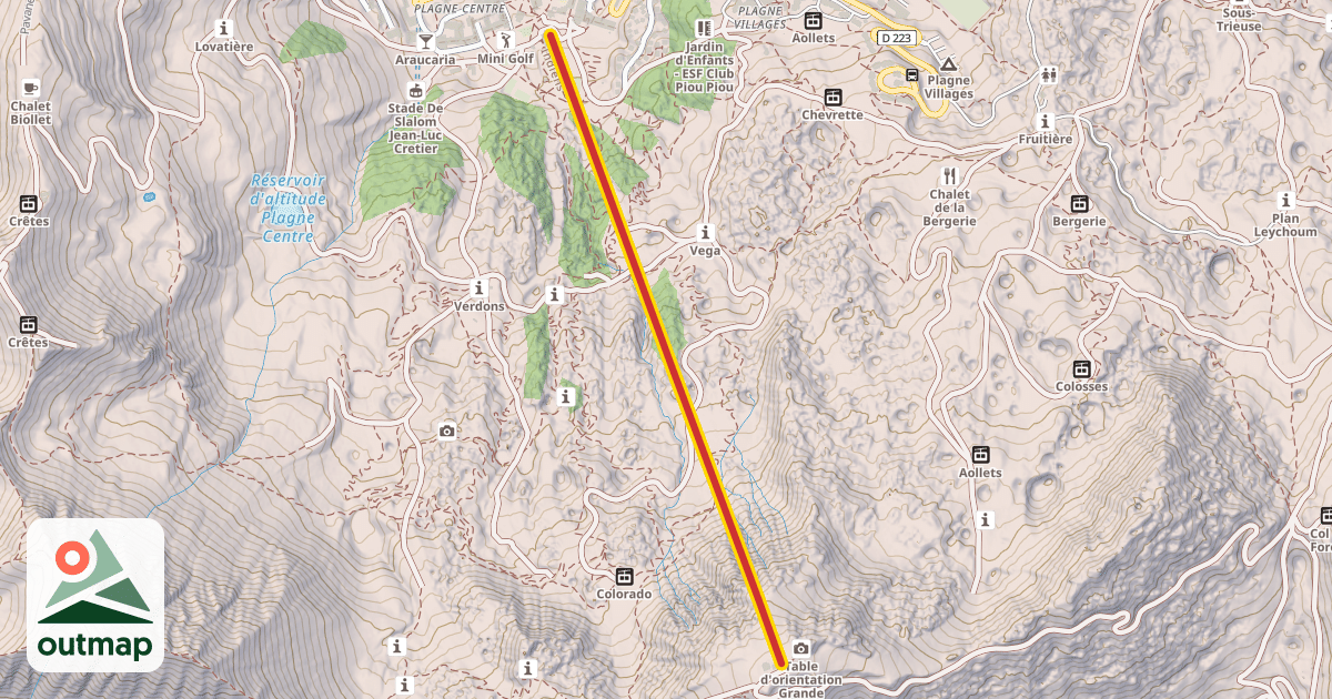 Map of Funiplagne Grande Rochette
