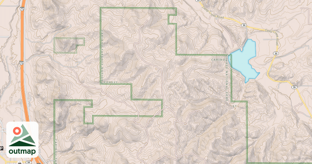 Map of DEEP CREEK/ WHITE CANYON