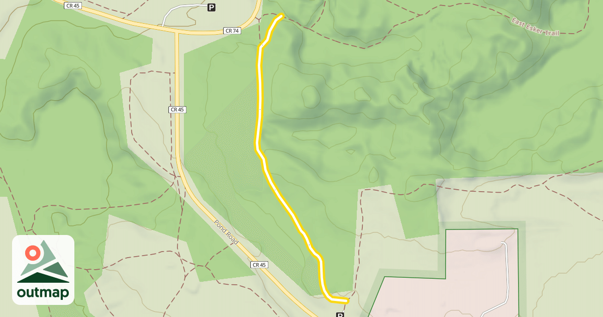 Map of East Esker Trail