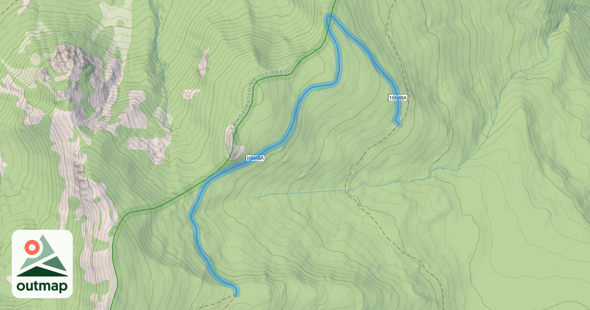 Map of Scott Peak Road