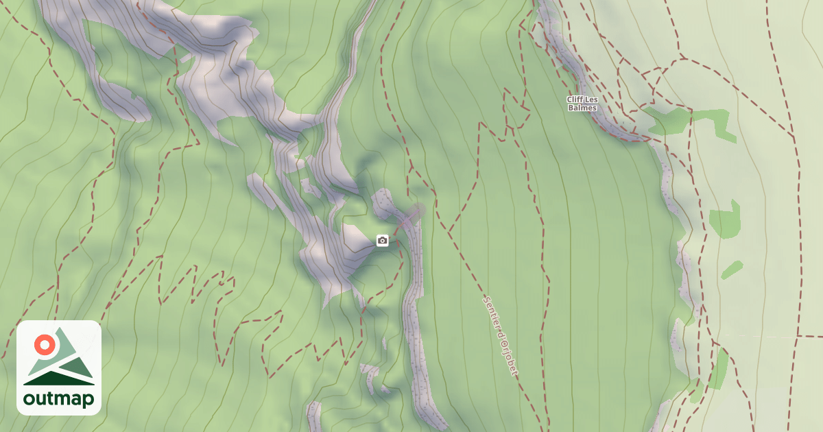 Map of Grotte d'Orjobet