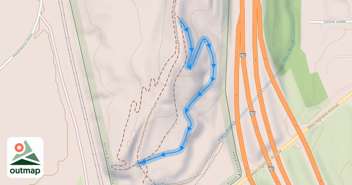 Map of Randy's Traverse
