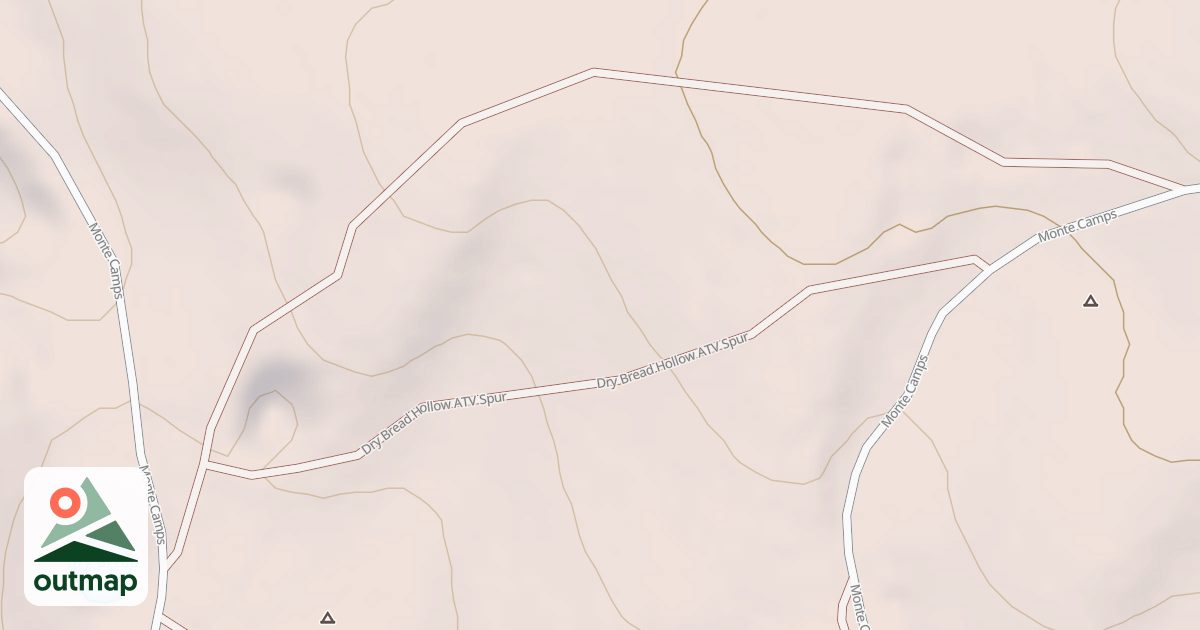 Map of Dry Bread Hollow Atv Spur
