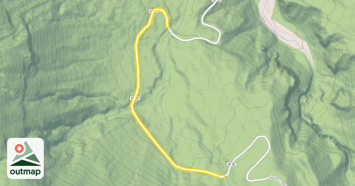 Map of Glacier Creek Road