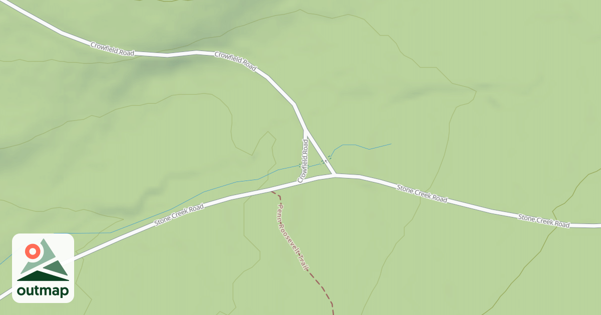 Map of Rothrock State Forest Seven Mountains Snowmobile Trails
