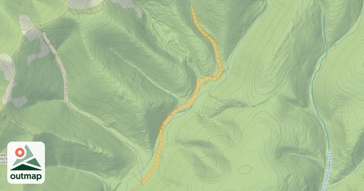Map of Montée EST - Mont Vallières-de-Saint-Réal