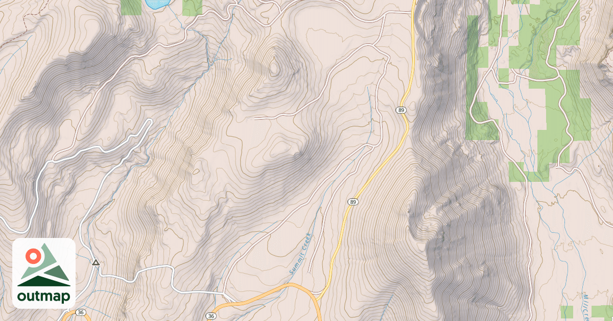Map of MORGAN SUMMIT SPUR