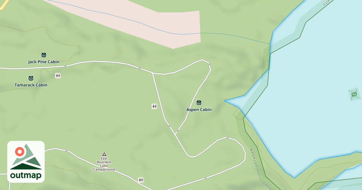 Map of EAST BEARSKIN LAKE CG SPUR D