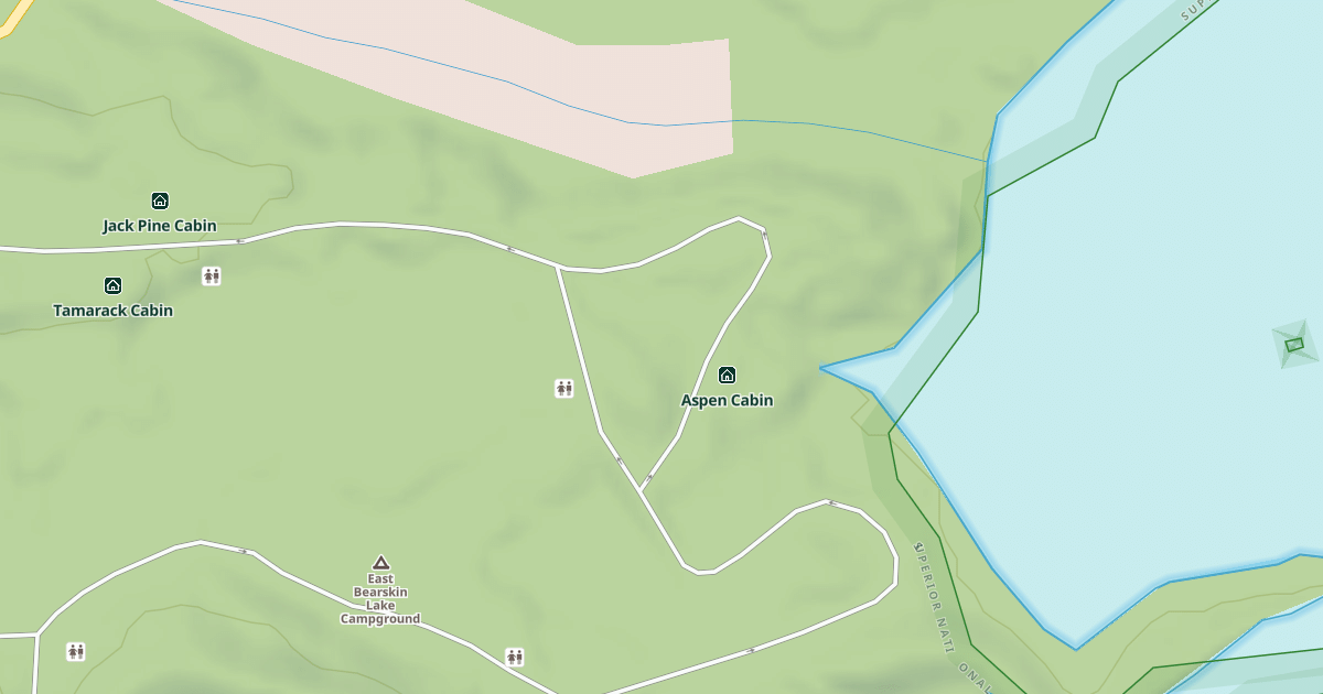 Map preview of EAST BEARSKIN LAKE CG SPUR D