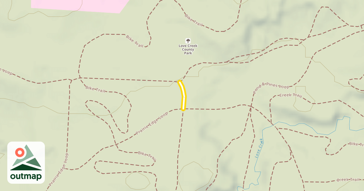 Map of Prairie Edge Loop in Berrien