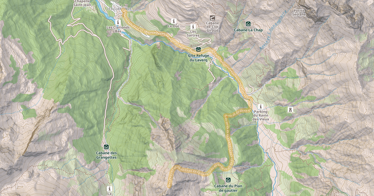Map preview of Tête de Baladour — Les Clarionds