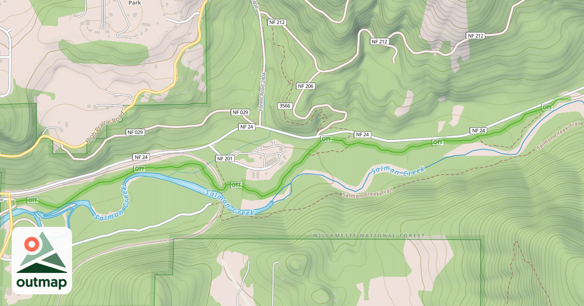 Map of Salmon Creek Trail
