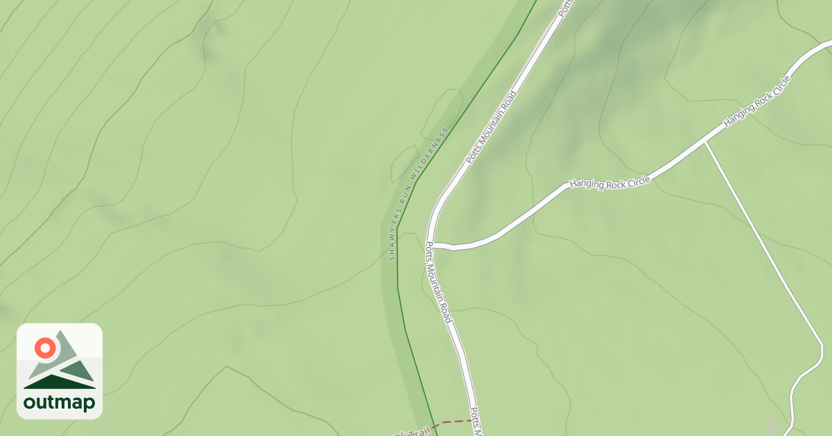 Map of HANGING ROCK PARKING LOT