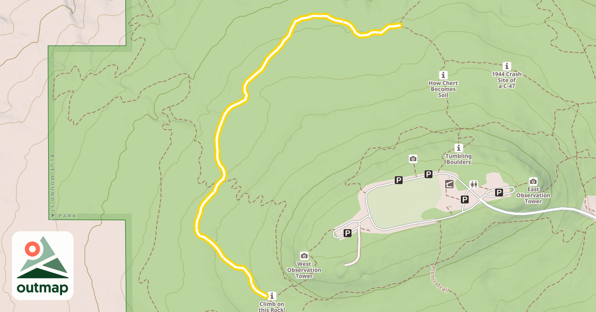 Map of Flint Rock Nature Trail