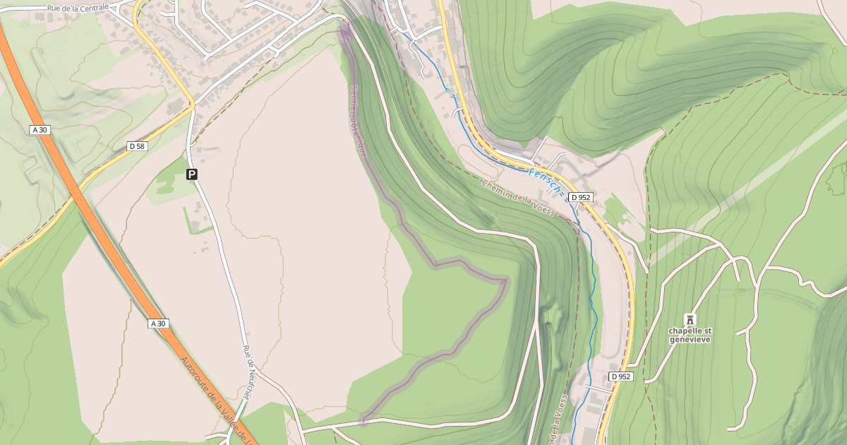 Map preview of Sentier Botanique