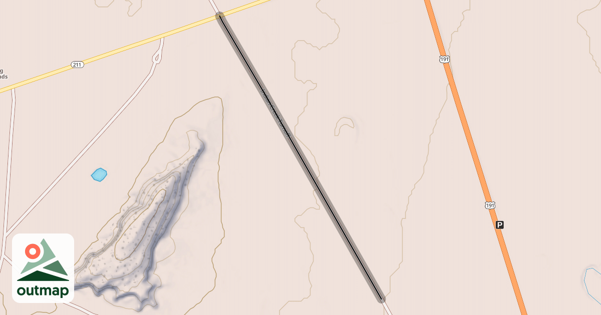 Map of Indian Creek Turnoff