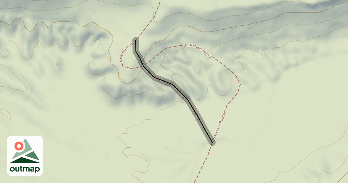 Map of Bearclaw Poppy (Three Fingers of Death)