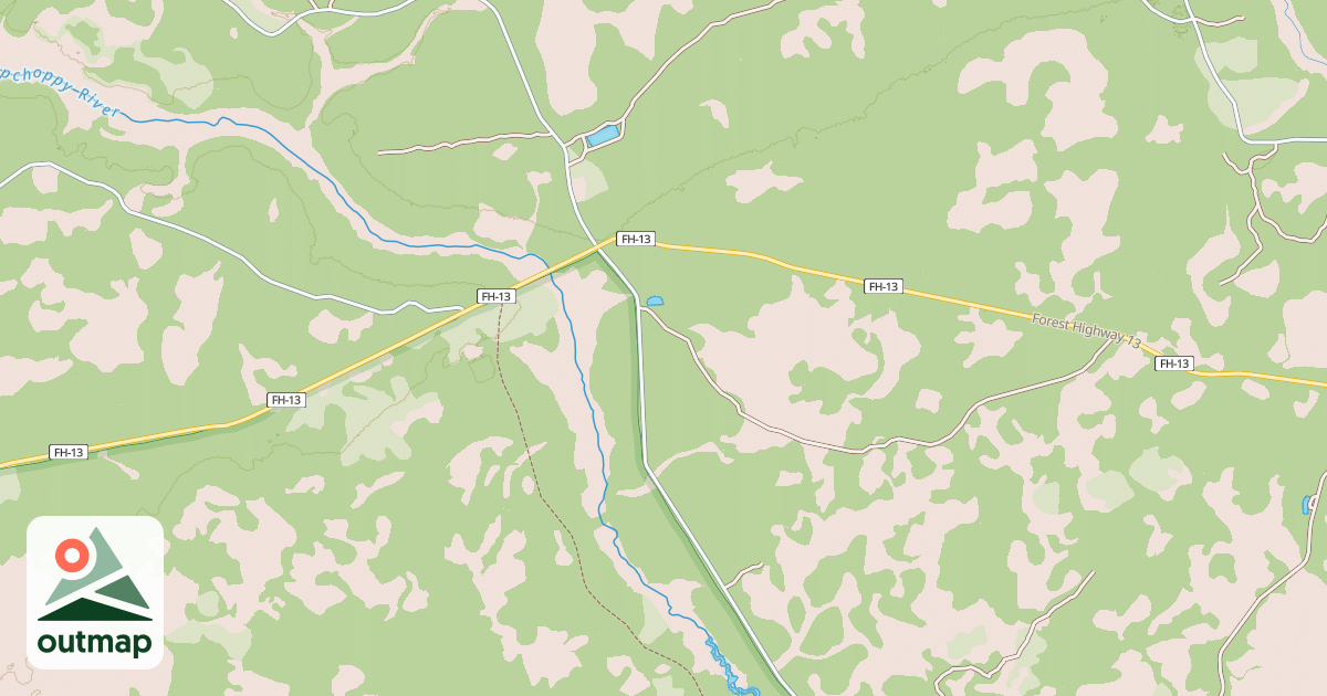 Map of FOREST HIGHWAY 13 (CR 368 WAK)