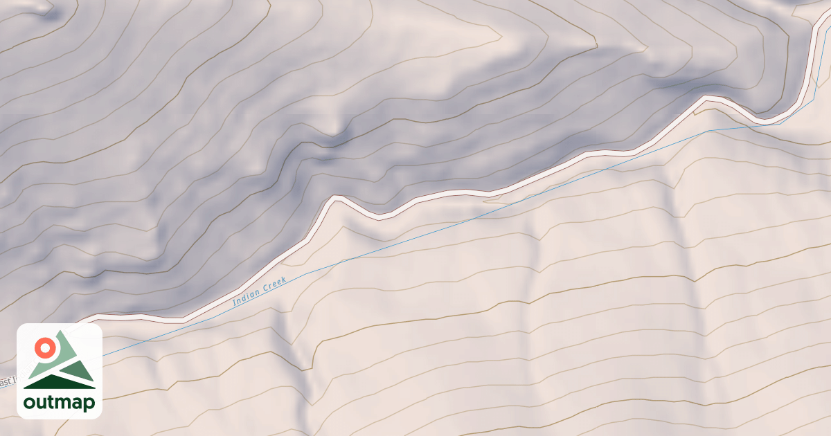 Map of EAST INDIAN CREEK
