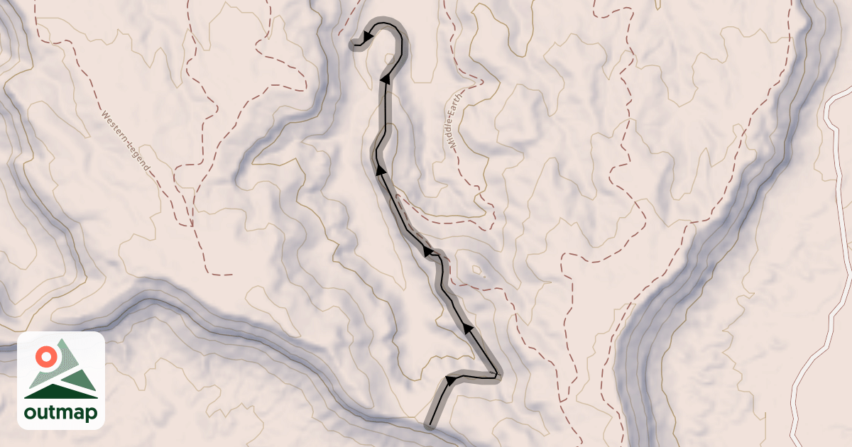 Map of Chocolate Canyon Downhill Trail