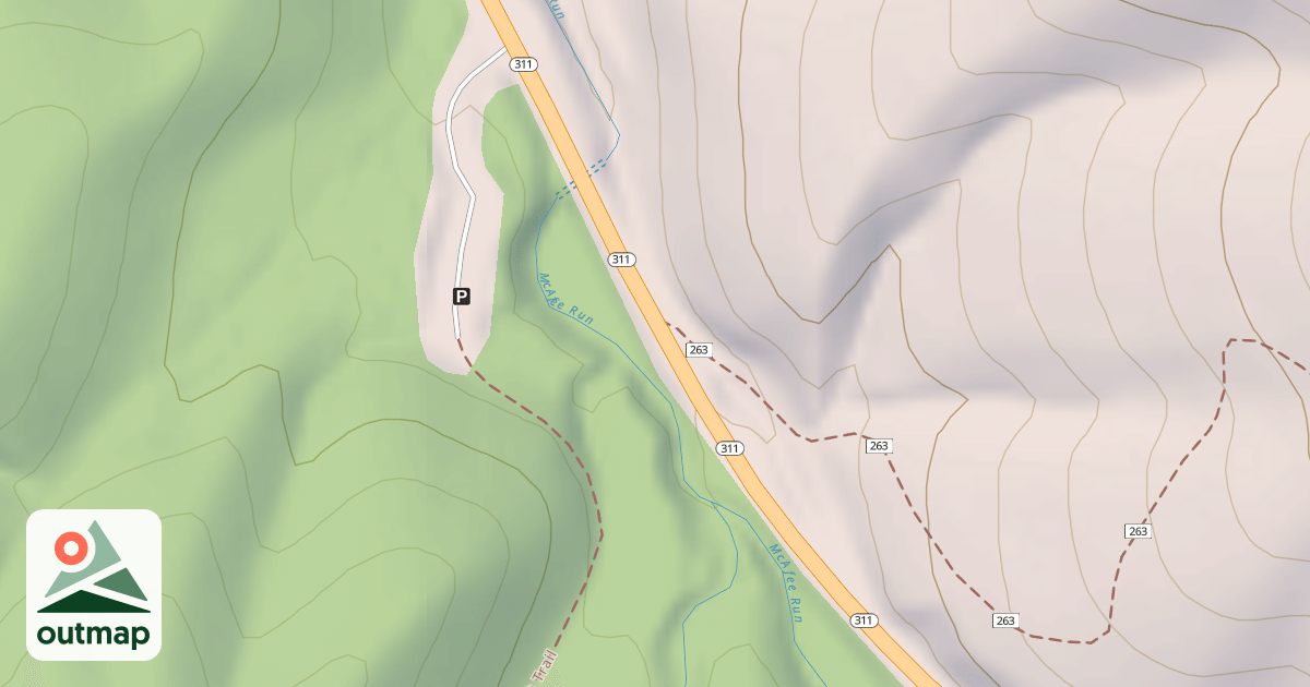 Map of DRAGONS TOOTH PARKING