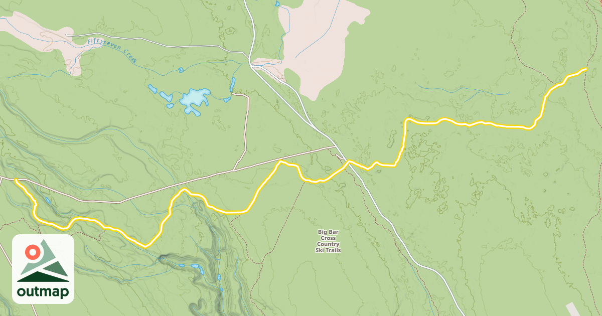 Map of Big Bar Ski Trails