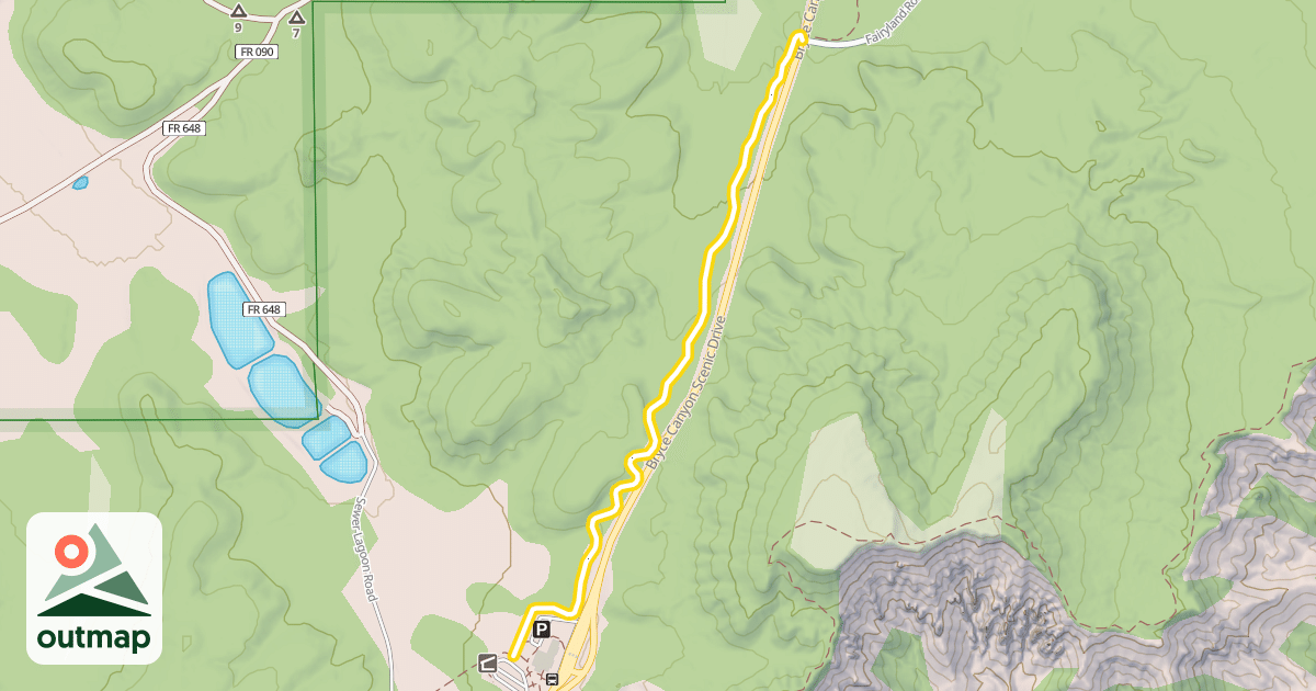 Map of Bryce Canyon Multi-Use Path