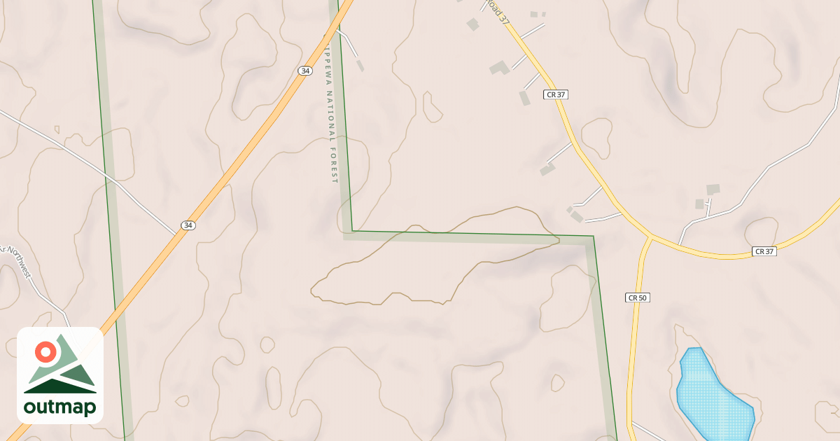 Map of MN 34 SPUR 2625