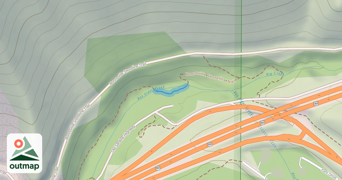 Map of Bonnoville Shoreline Trail