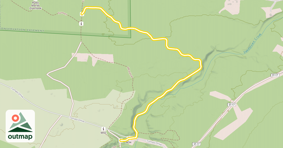 Map of Upper Creekside (New River Trail)