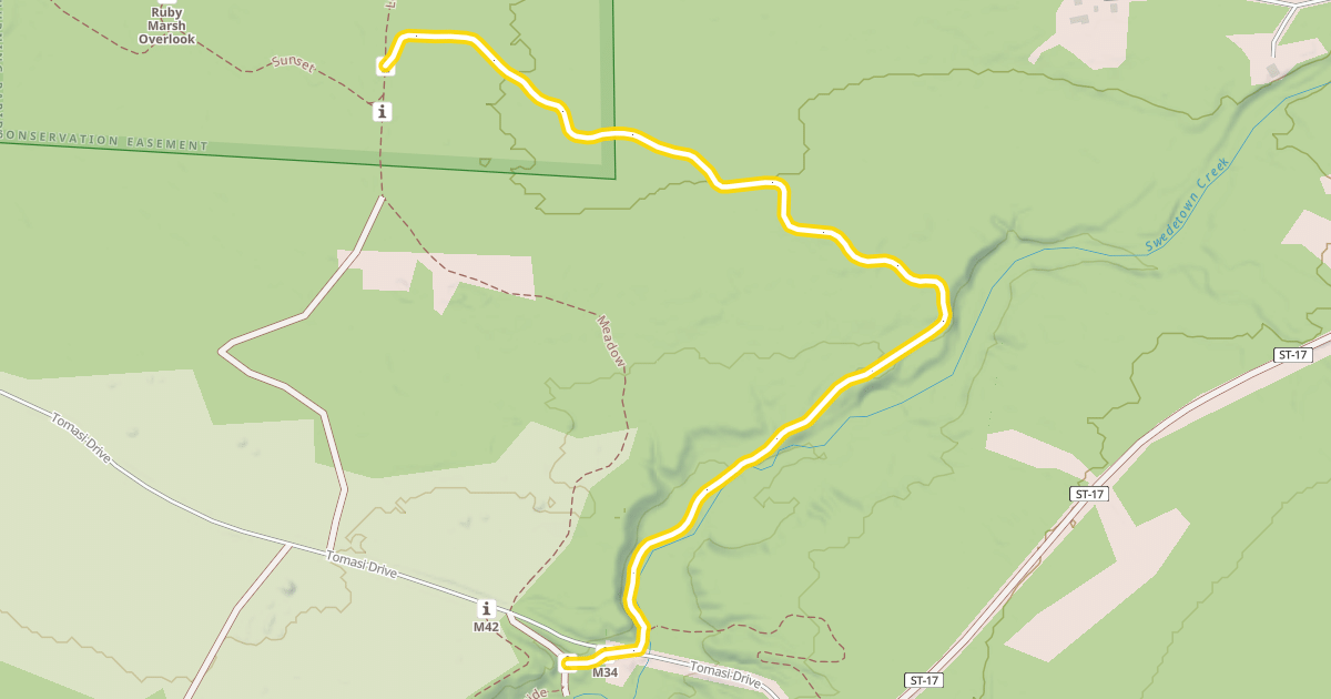 Map preview of Upper Creekside (New River Trail)